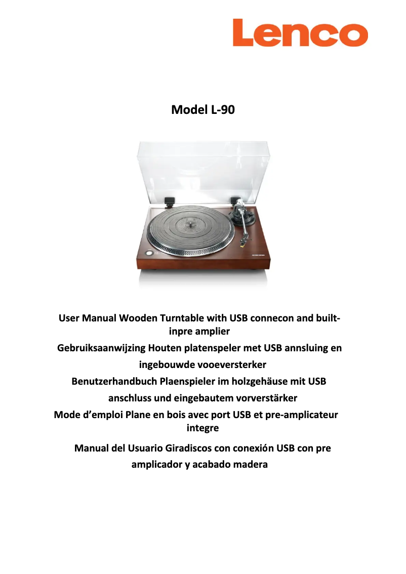 Image de la première page du manuel de l'appareil L-90