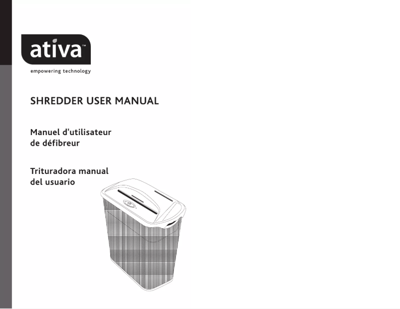 Page n°1 - Manuel utilisateur Ativa DQ83M