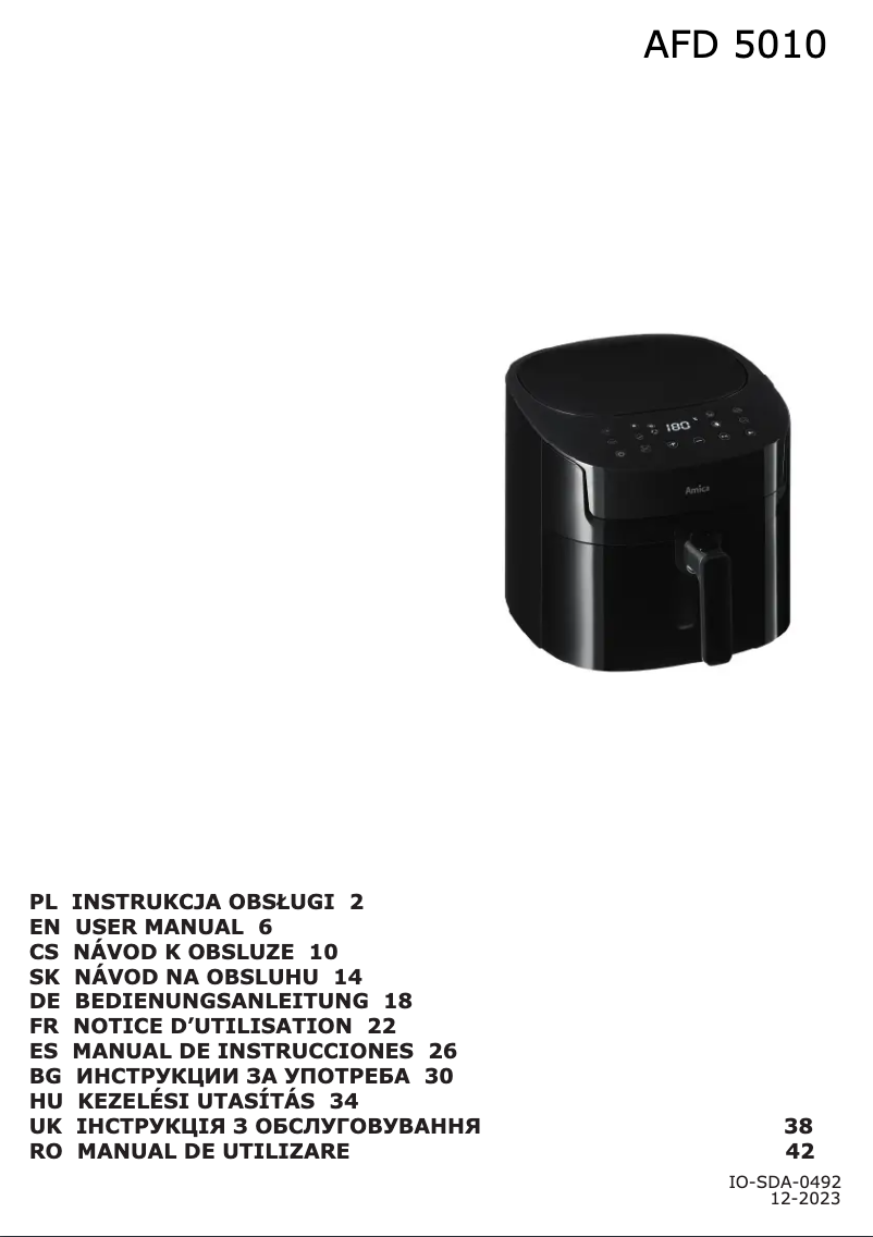 Image de la première page du manuel de l'appareil AFD 5010