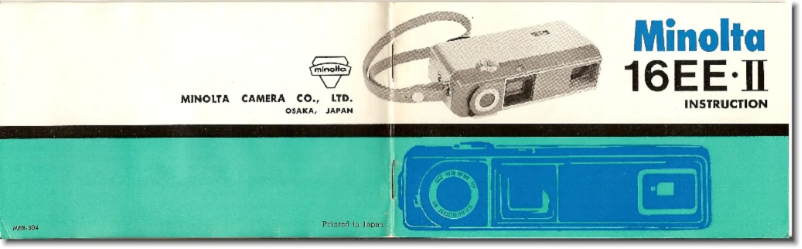 Page 1 de la notice Manuel utilisateur Konica Minolta 16 EE-II