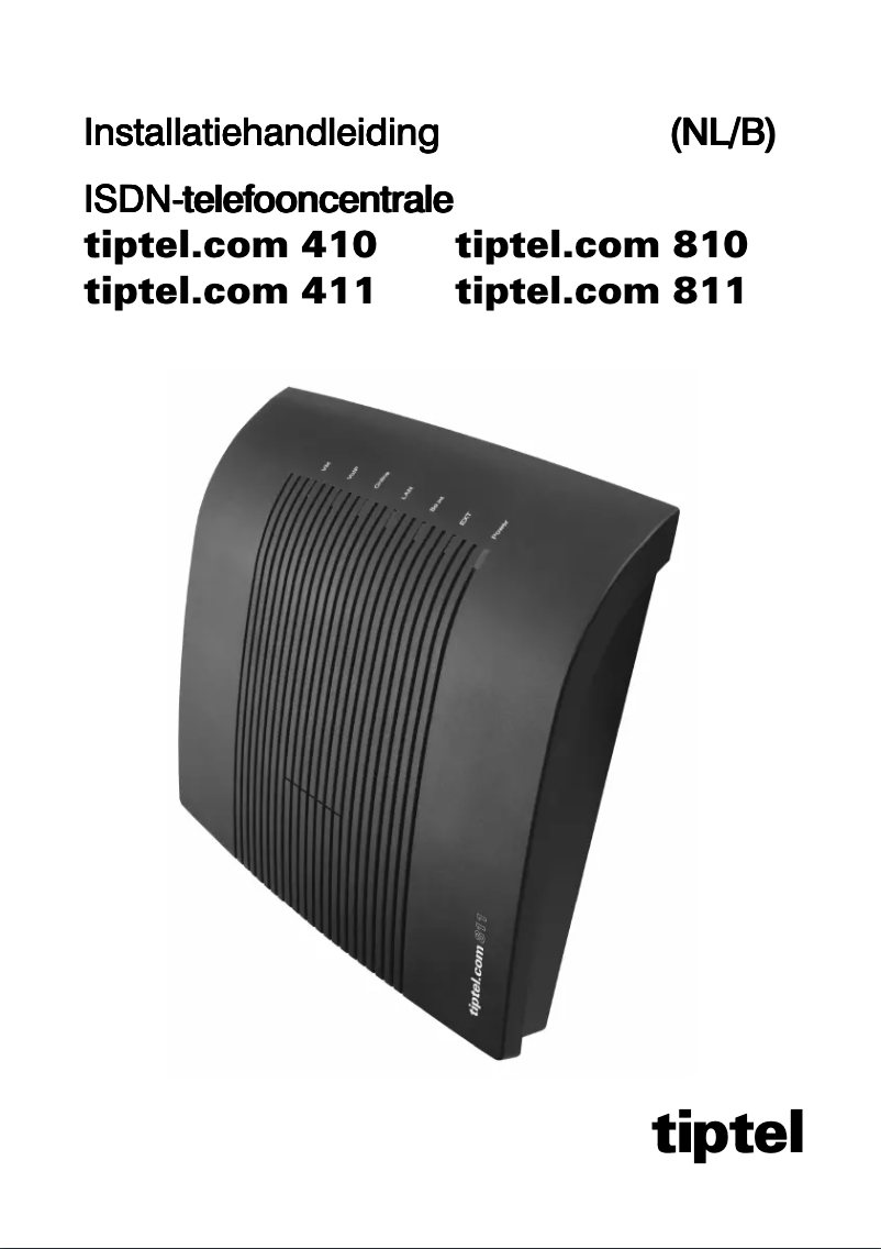 Page n°1 - Manuel utilisateur Tiptel 810 ISDN Centrale
