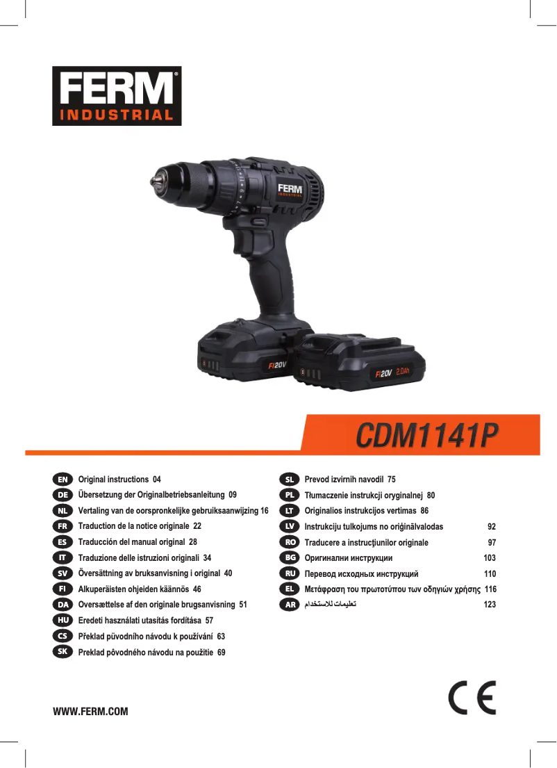Imagen de la primera página del manual del dispositivo CDM1141P