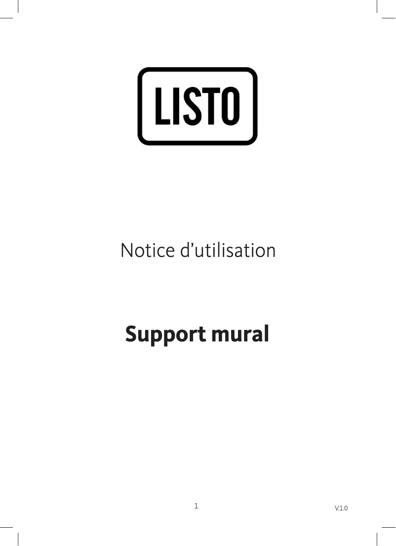 Page 1 de la notice Manuel utilisateur Listo Fixe 15-26 P