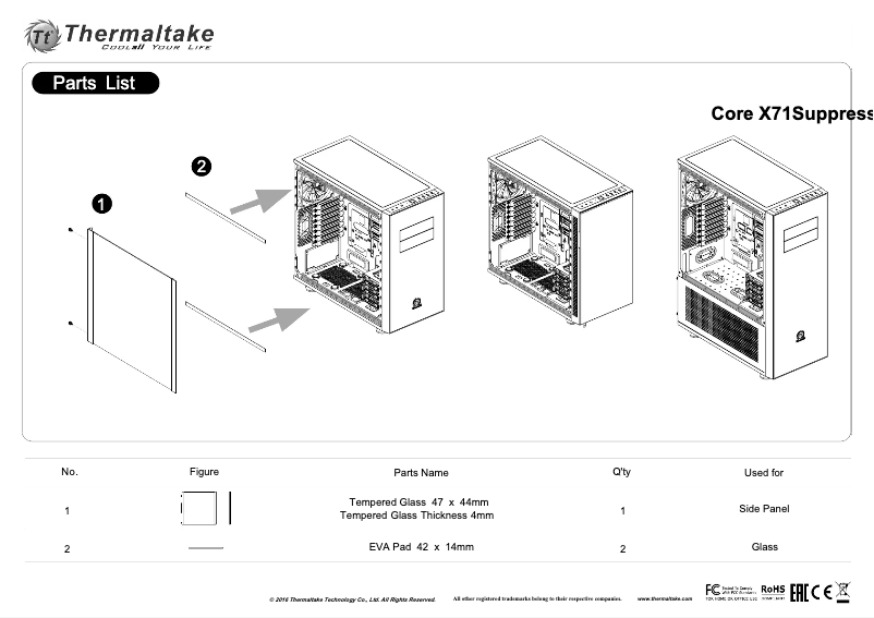 Page 1 de la notice Manuel utilisateur Thermaltake AC-044-ONONAN-C1