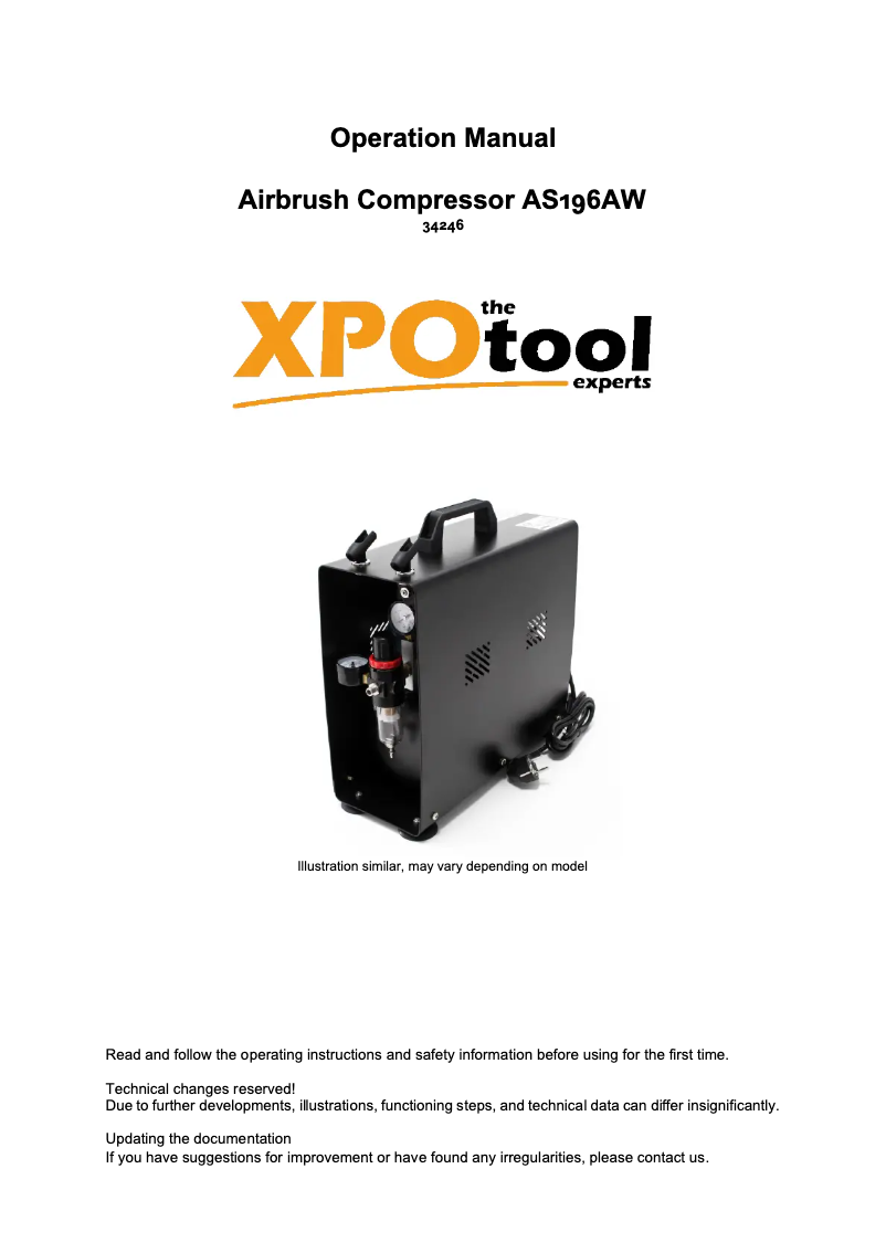 Image de la première page du manuel de l'appareil AS196AW