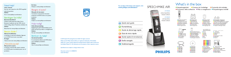 Page n°1 - Manuel utilisateur Philips SpeechMike Air LFH3020