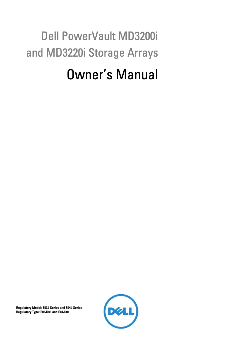 Page 1 de la notice Manuel utilisateur Dell PowerVault MD3220i