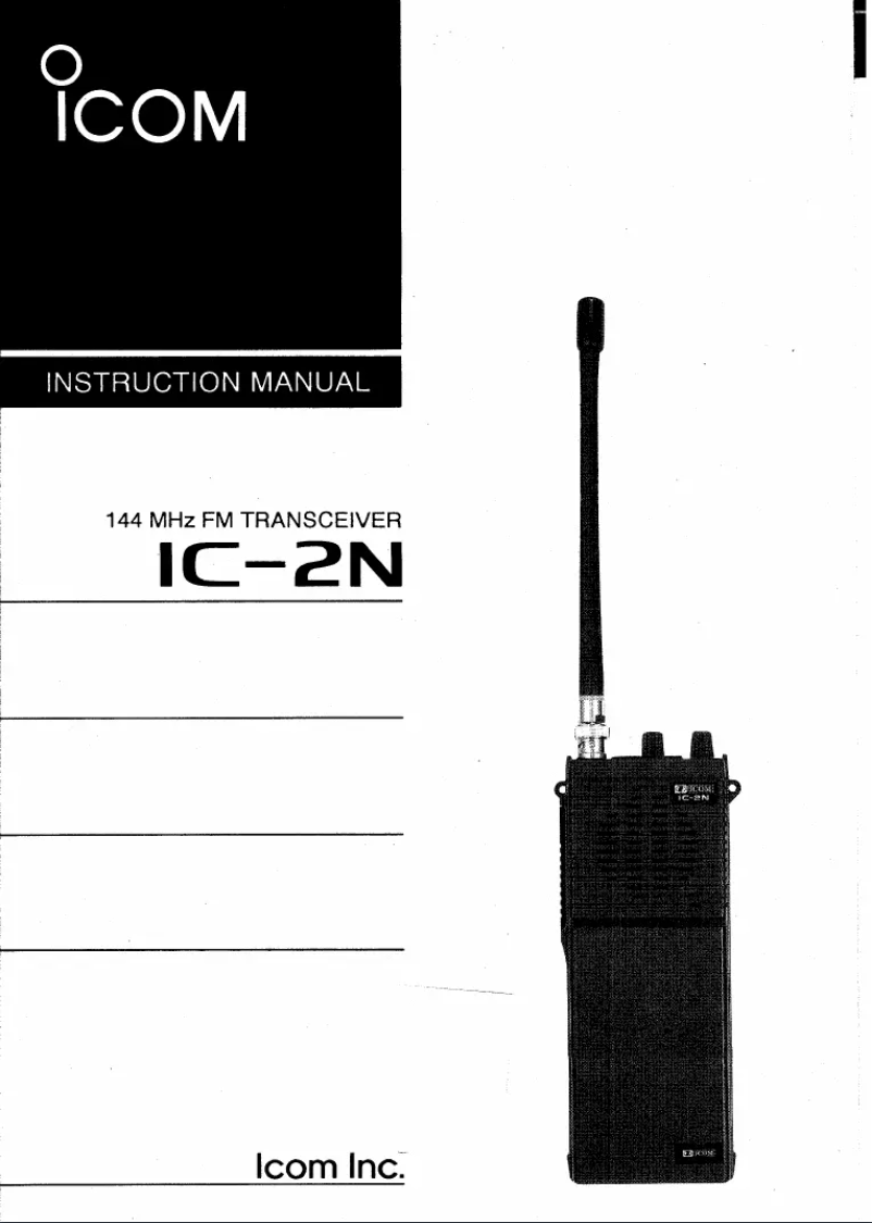 Page 1 de la notice Manuel utilisateur ICOM IC-2N
