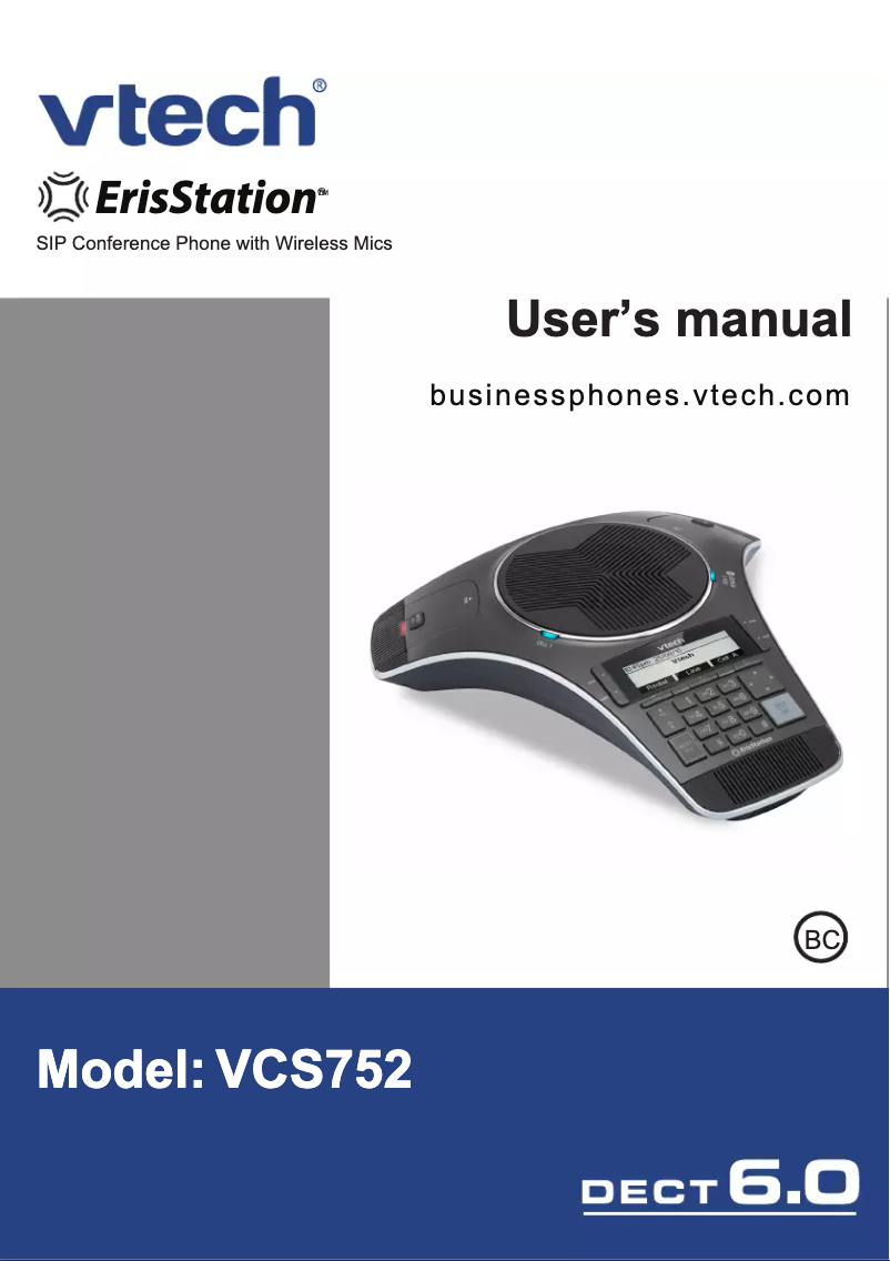 Página 1 del manual Manual de usuario Vtech ErisStation VCS752