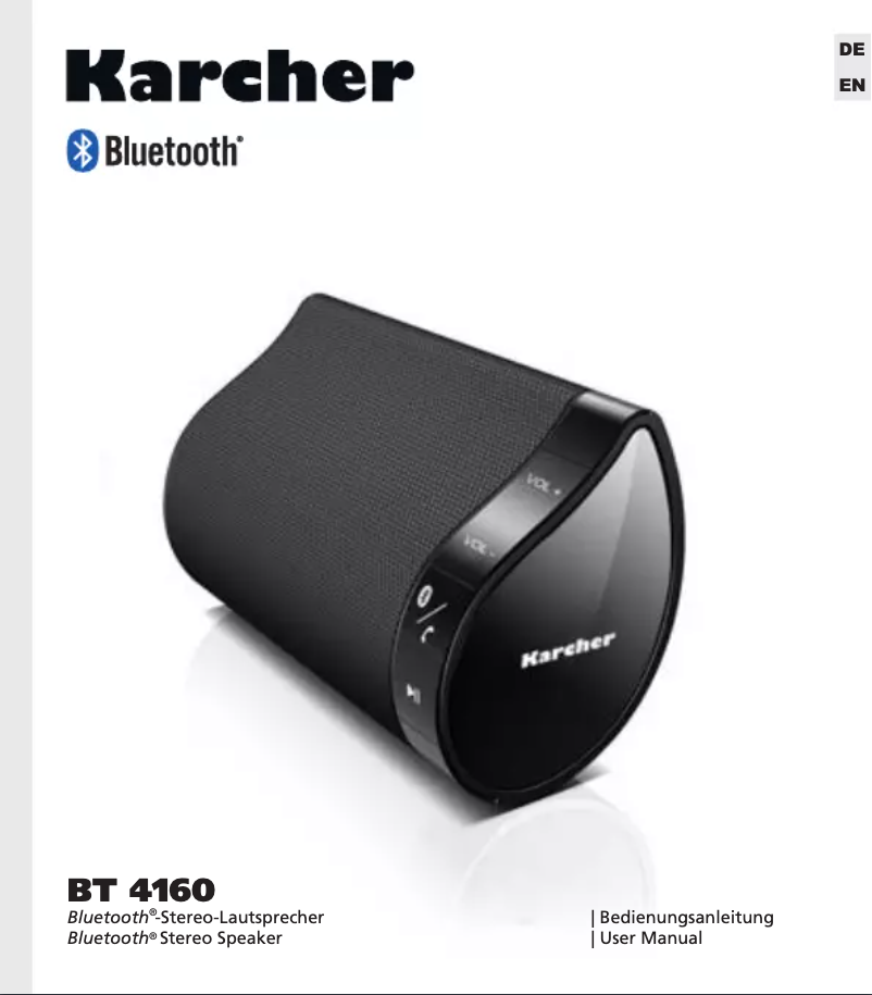 Página 1 del manual Manual de usuario Karcher Audio BT4160