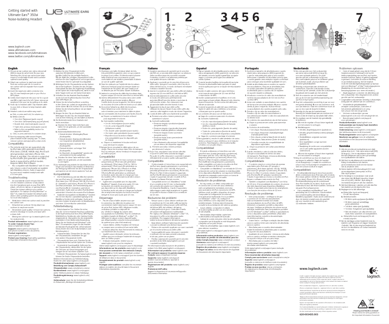 Page n°1 - Manuel utilisateur Logitech 350vi