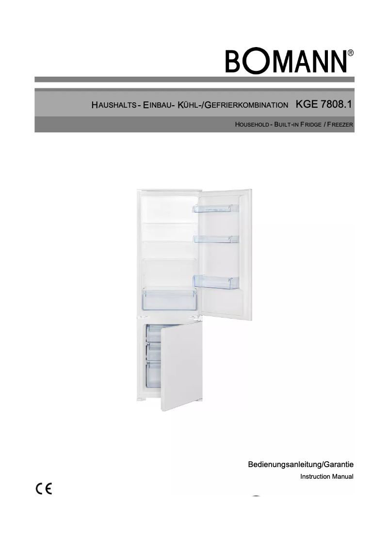 Image de la première page du manuel de l'appareil KGE 7808.1