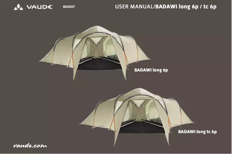 Page n°1 - Manuel utilisateur Vaude Badawi Long 6P