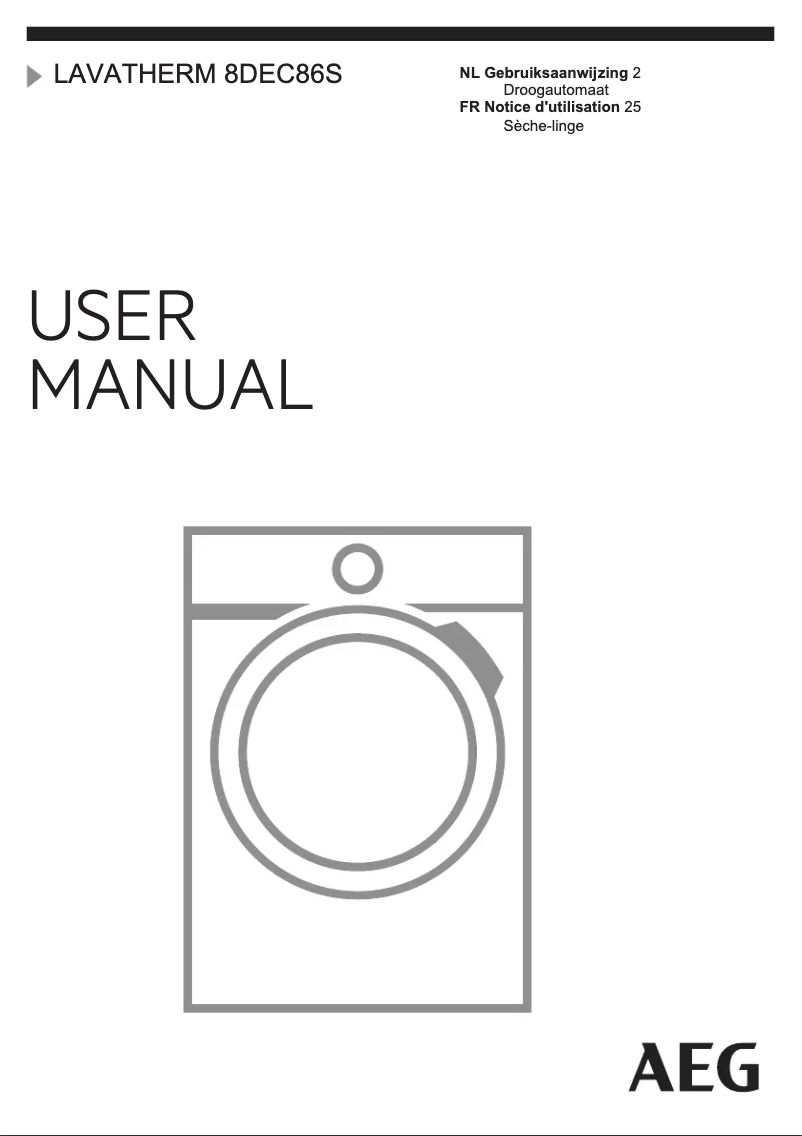 Página 1 del manual Manual de usuario AEG T8DEC86S