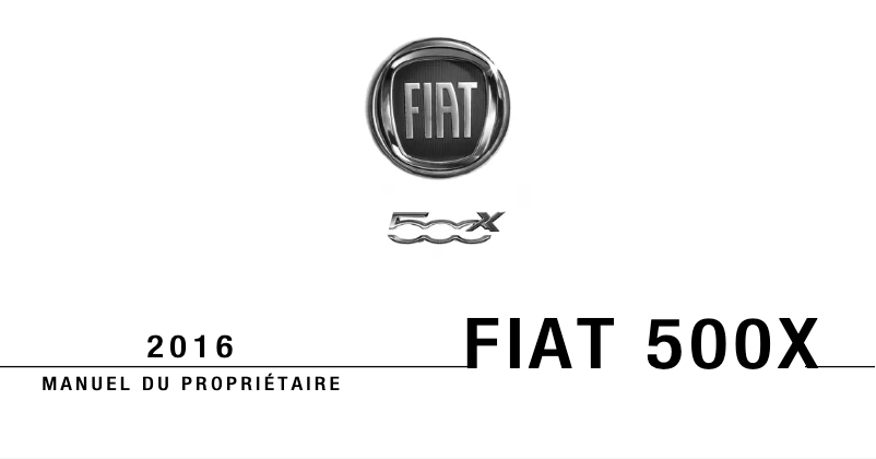 Page 1 de la notice Manuel utilisateur Fiat 500X (2016)
