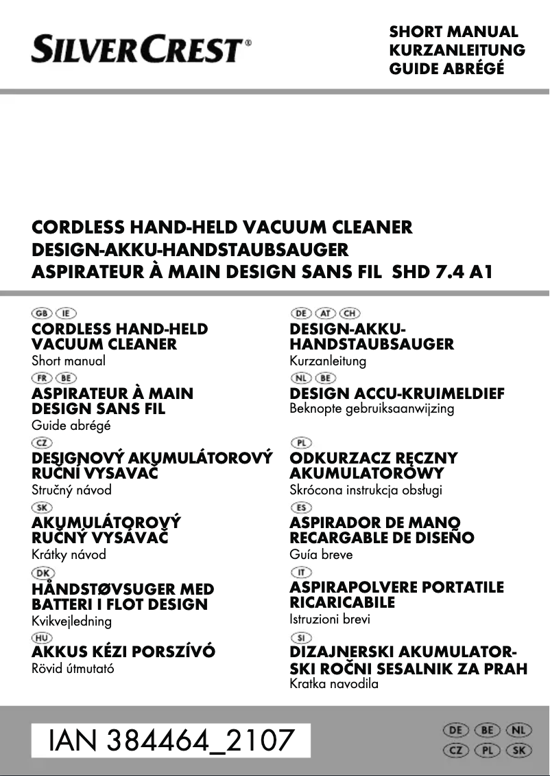 Page n°1 - Manuel utilisateur SilverCrest SHD 7.4 A1