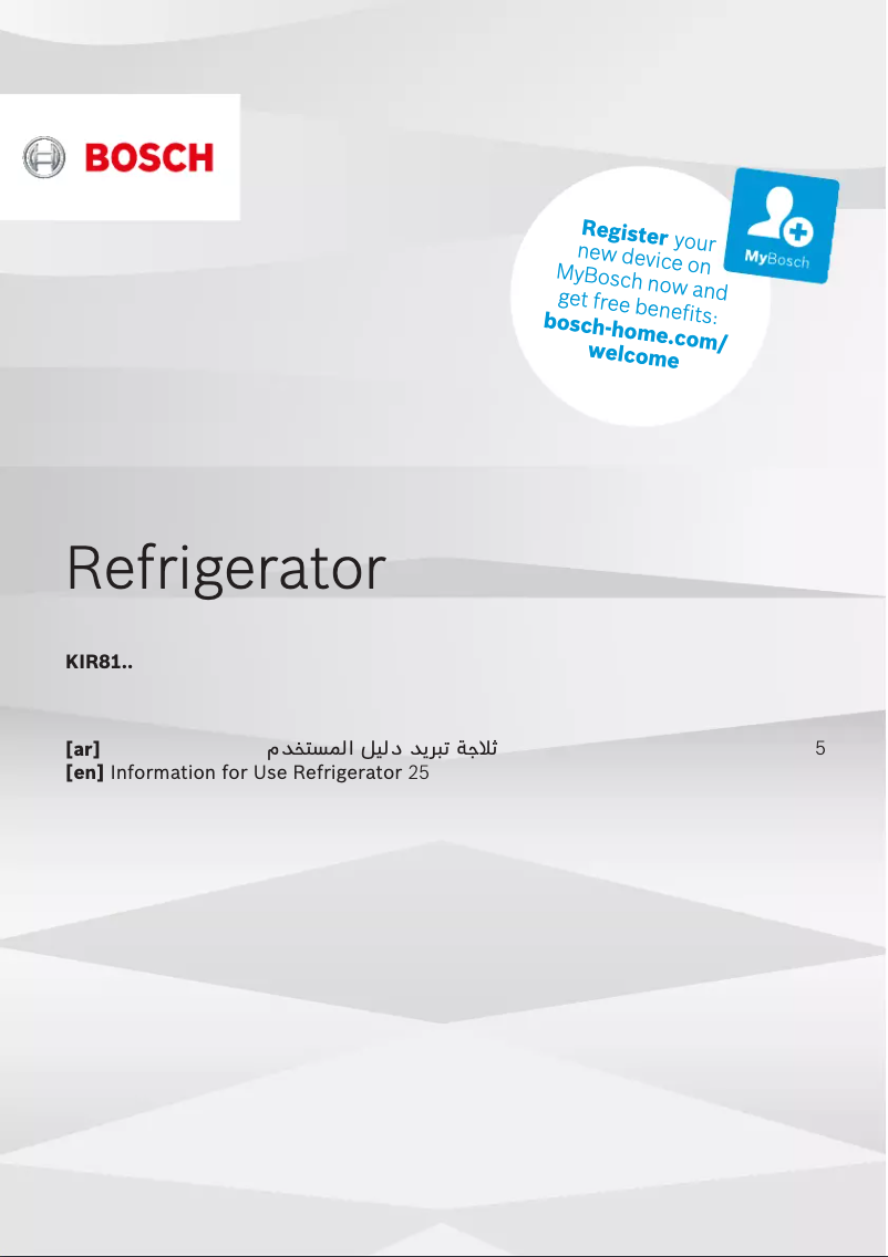 Page n°1 - Manuel utilisateur Bosch Serie 6 KIR81AFE0G