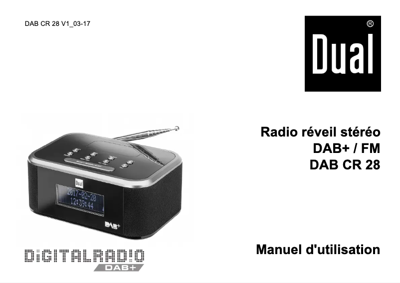 Page 1 de la notice Manuel utilisateur Dual DAB CR 28