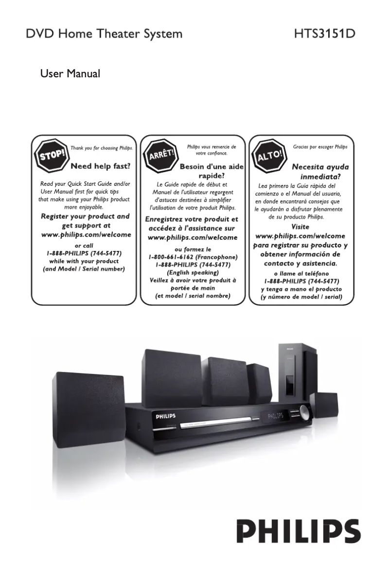 First page image of the manual for HTS3151D