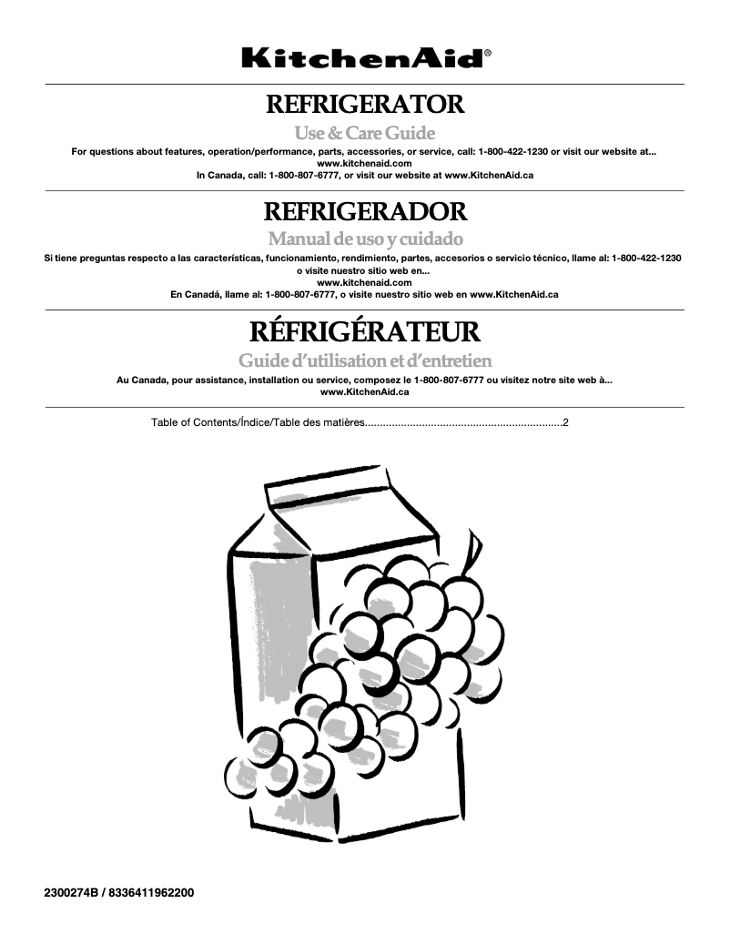 Image de la première page du manuel de l'appareil Architect KURS24RSSS