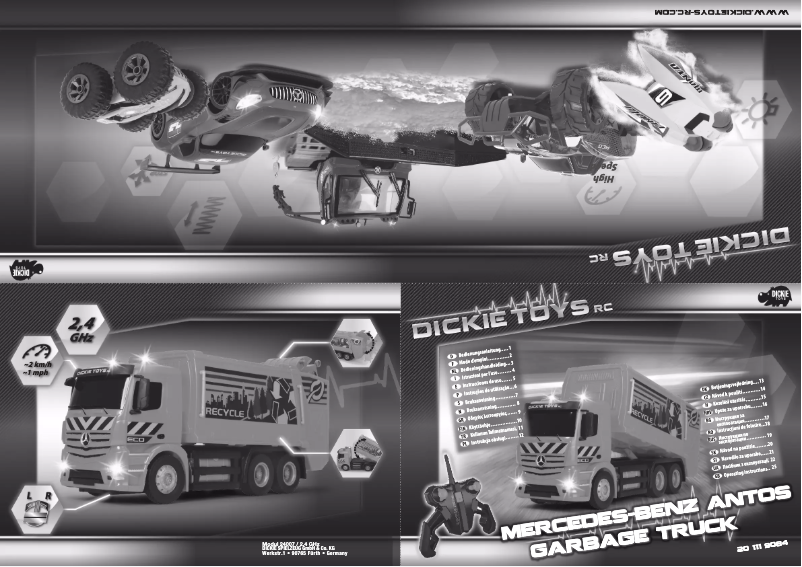 Page n°1 - Manuel utilisateur Dickie MB Antos Garbage Truck