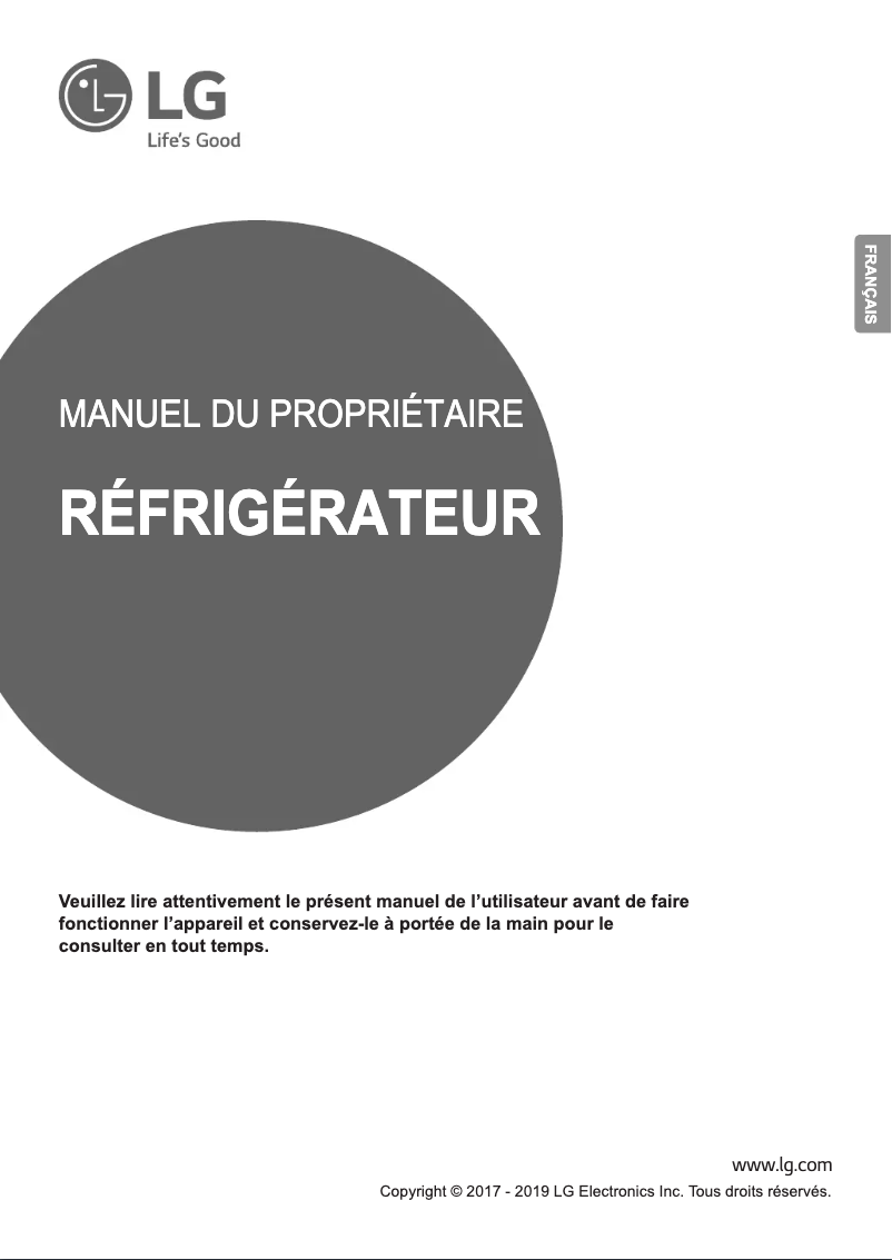 Page 1 de la notice Manuel utilisateur LG LMNS14420V