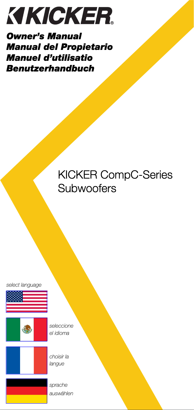 Page 1 de la notice Manuel utilisateur Kicker CompC 50CWCS104