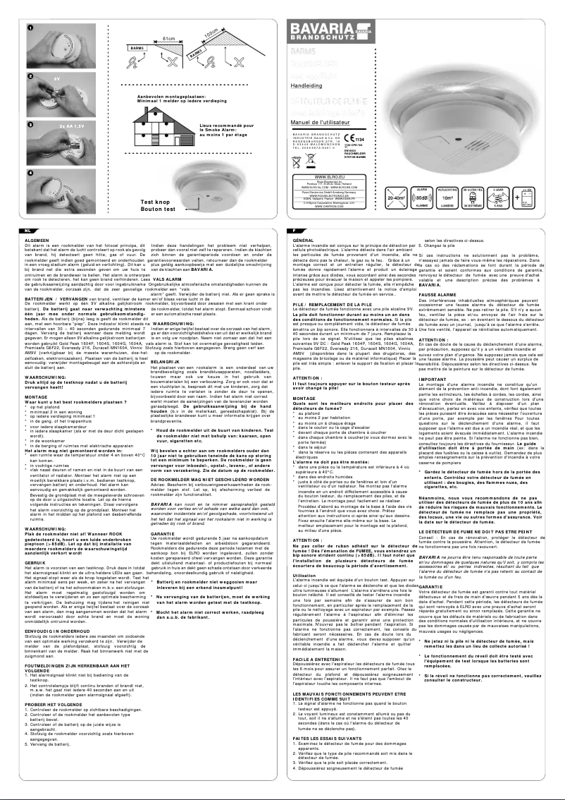 Página 1 del manual Manual de usuario Elro Bavaria BARM5