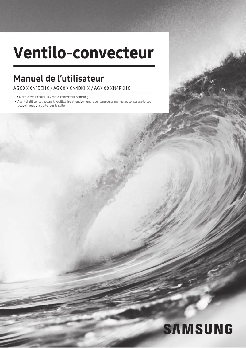 Page 1 de la notice Manuel utilisateur Samsung AG026MN1DEH
