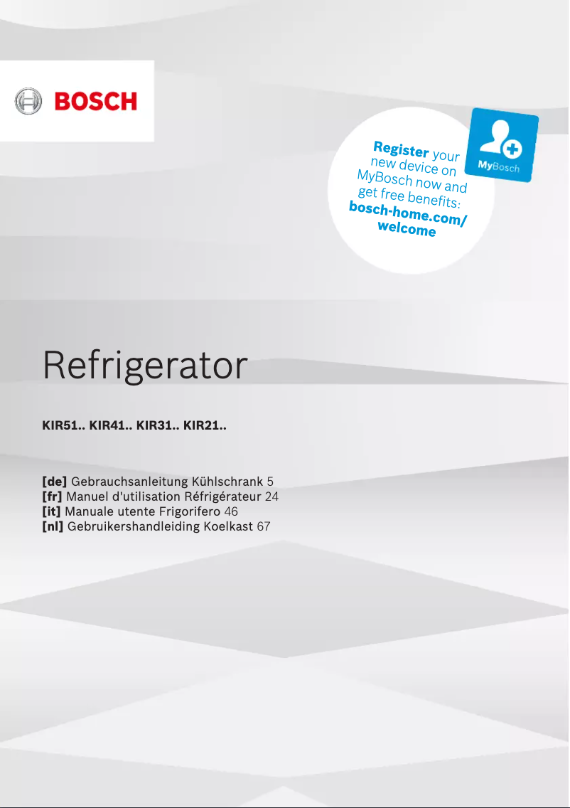 Image de la première page du manuel de l'appareil KIR51AFE0