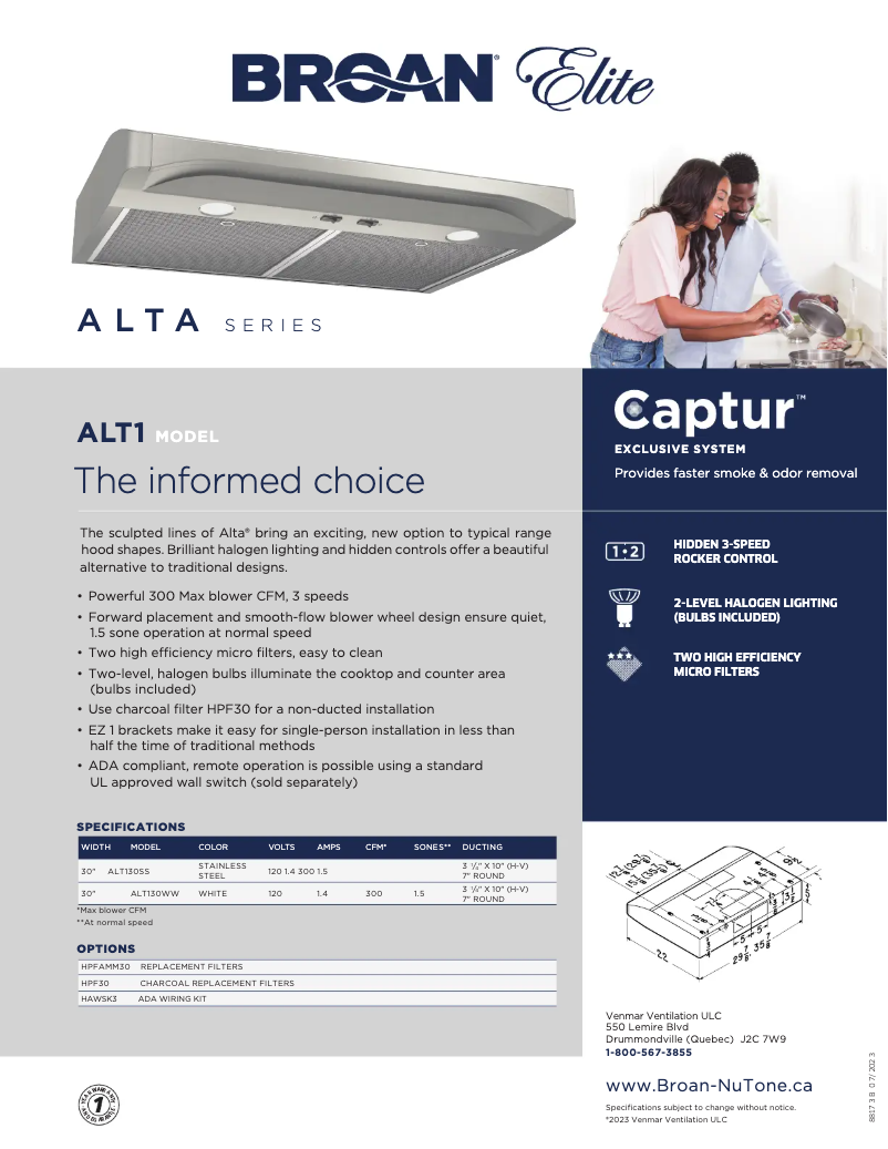 Image de la première page du manuel de l'appareil ALT130SS
