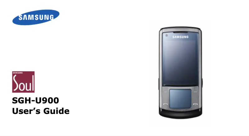 Page n°1 - Manuel utilisateur Samsung SGH-U900V Soul