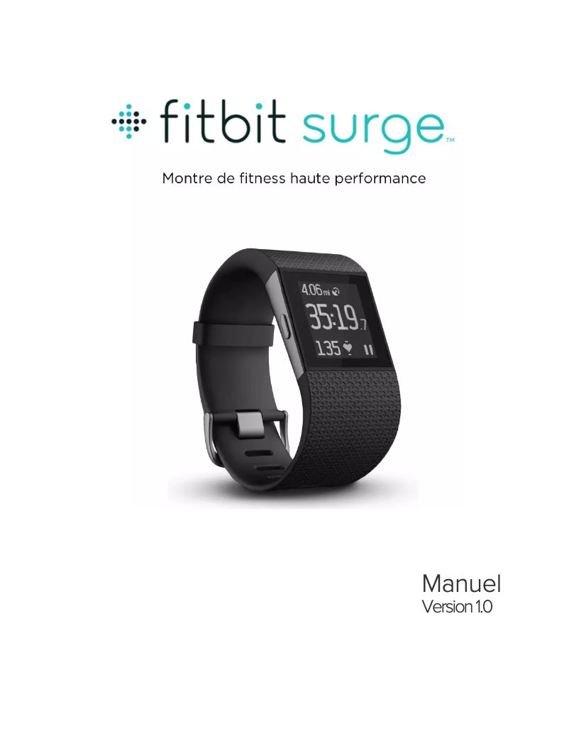 Page 1 de la notice Manuel utilisateur Fitbit Surge