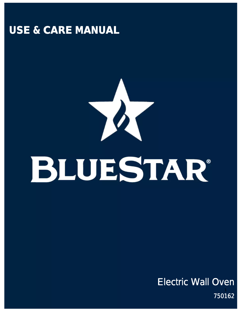 Page n°1 - Manuel d'utilisation et d'entretien BlueStar BSEWO30SDV2