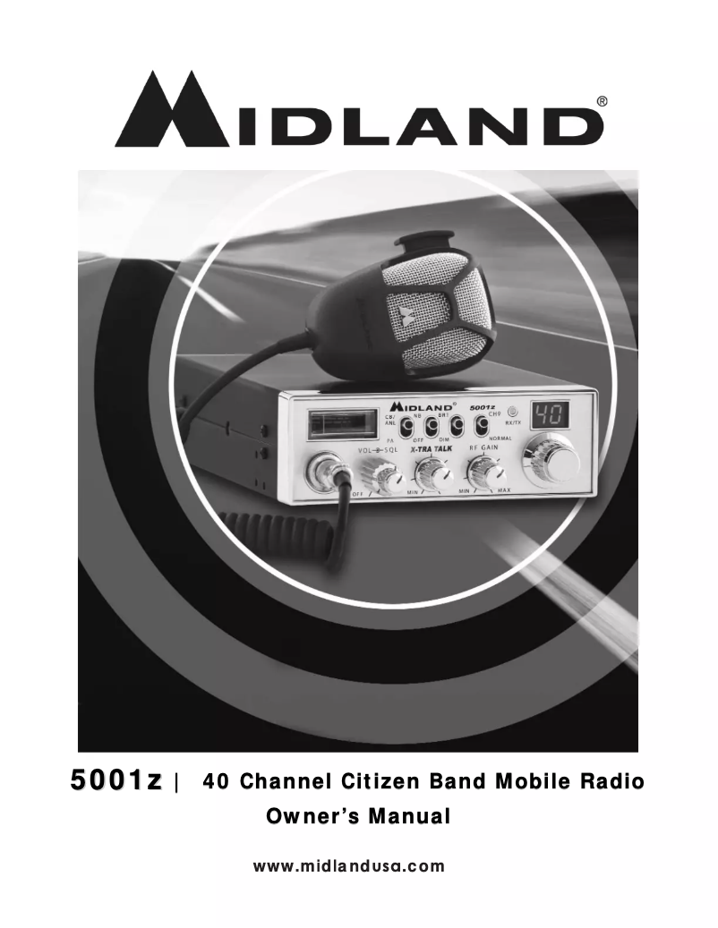 Page 1 de la notice Manuel utilisateur Midland 5001Z