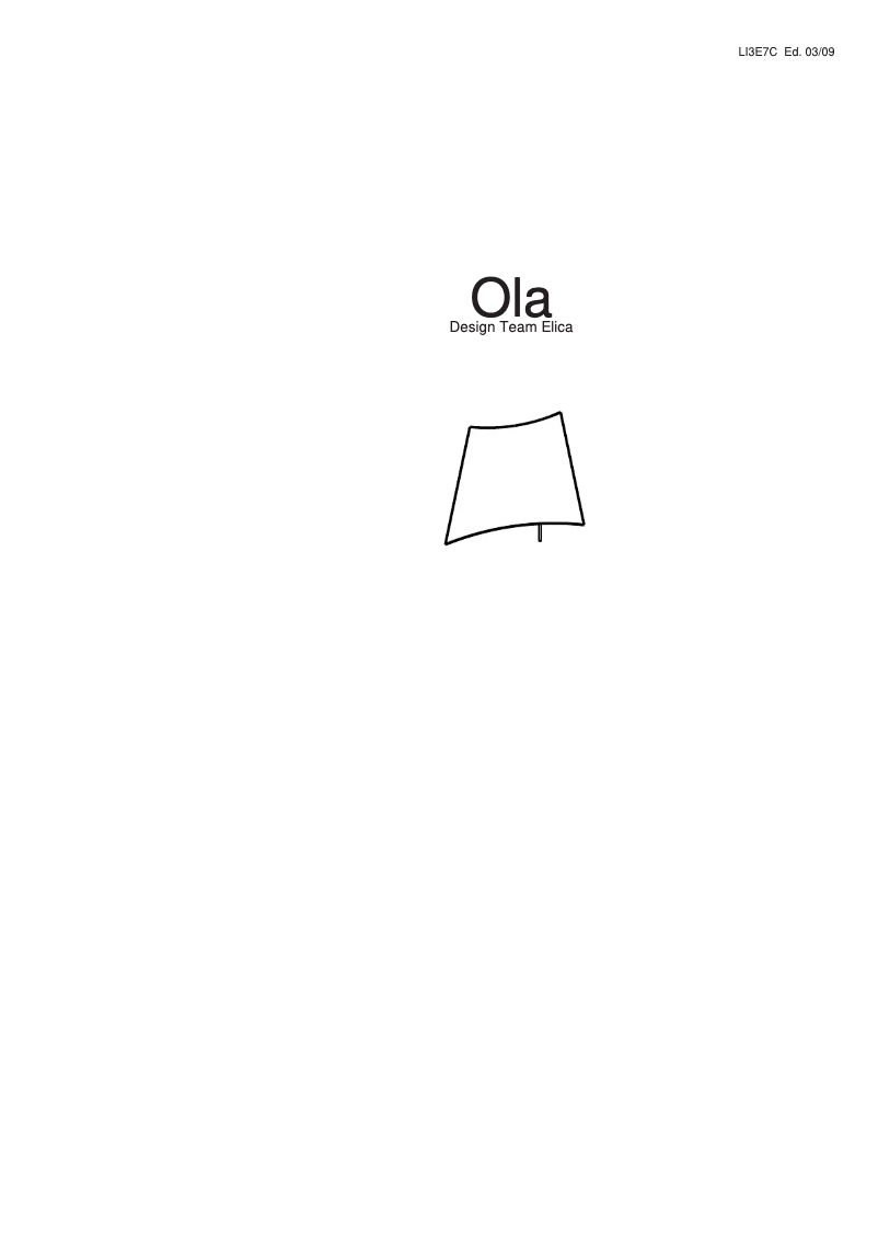 Page 1 de la notice Manuel utilisateur Elica OLA BRIGHT&RED IX/F/ 51