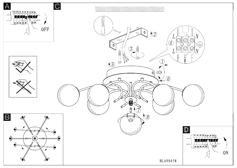 Page 1 de la notice Manuel utilisateur Eglo Gambo