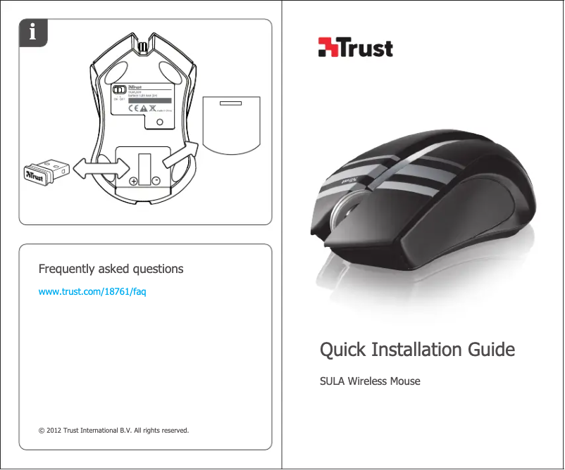 Page 1 de la notice Manuel utilisateur Trust 18761