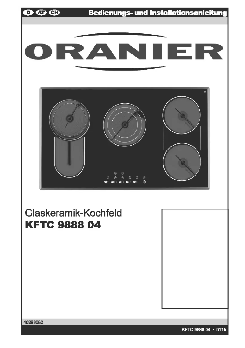 Page 1 de la notice Manuel utilisateur Oranier KFTC 9888