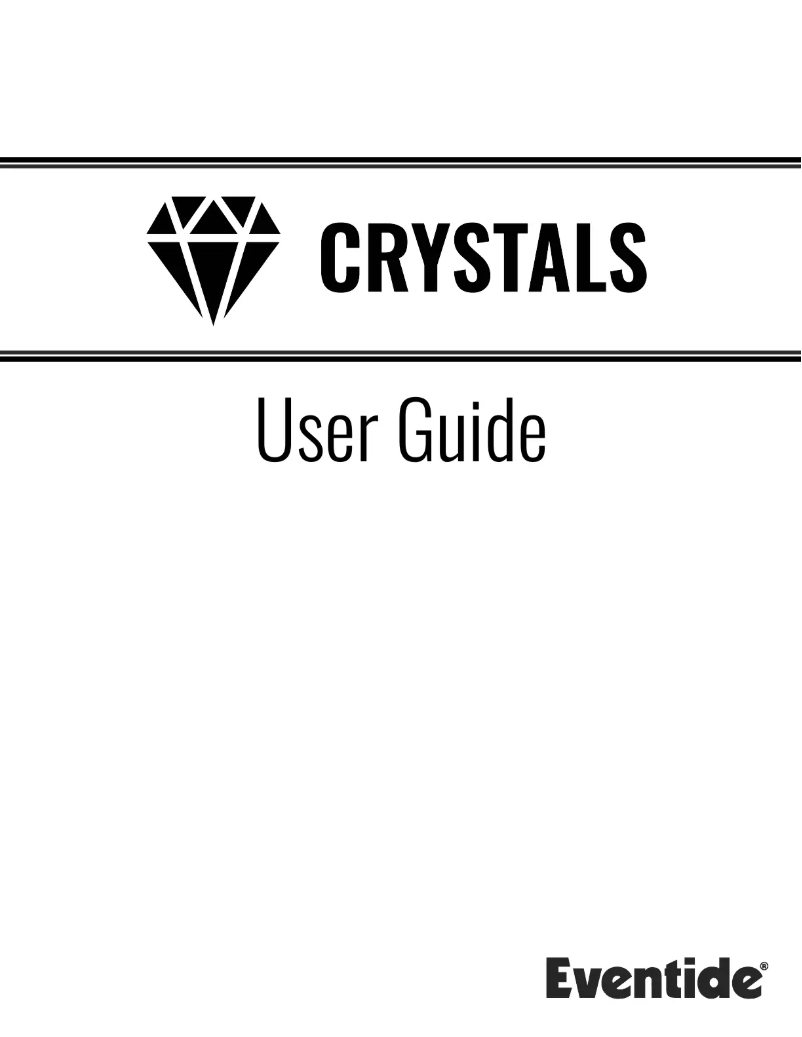 Page n°1 - Manuel utilisateur Eventide Crystals