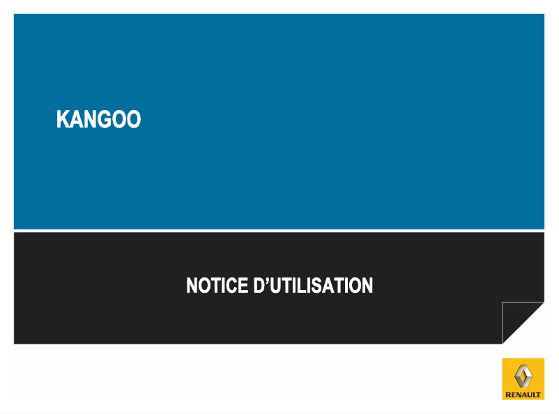 Page 1 de la notice Manuel utilisateur Renault Kangoo (2012)