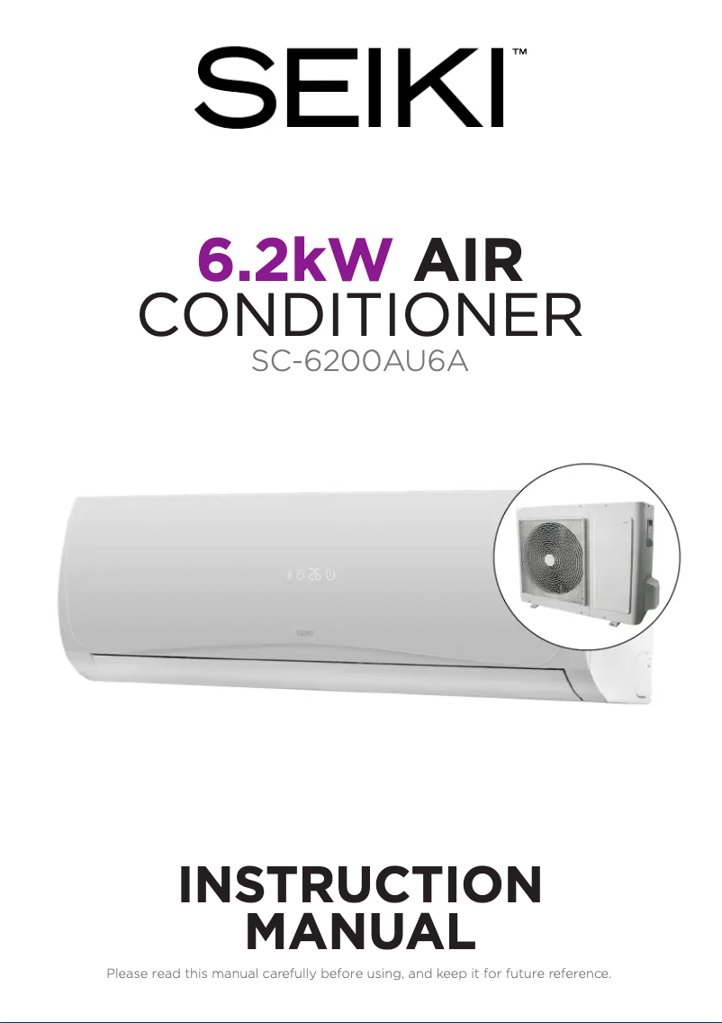 Image de la première page du manuel de l'appareil SC-6200AU6A