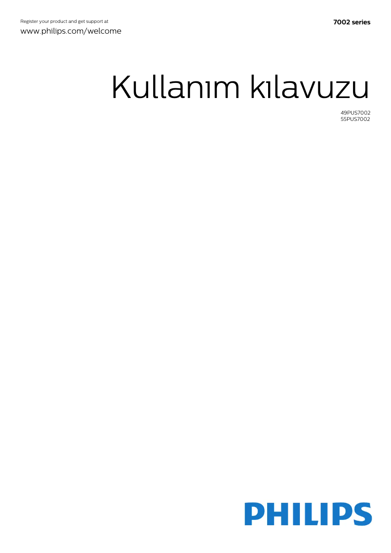 Page 1 de la notice Mode d'emploi Philips 55PUS7002