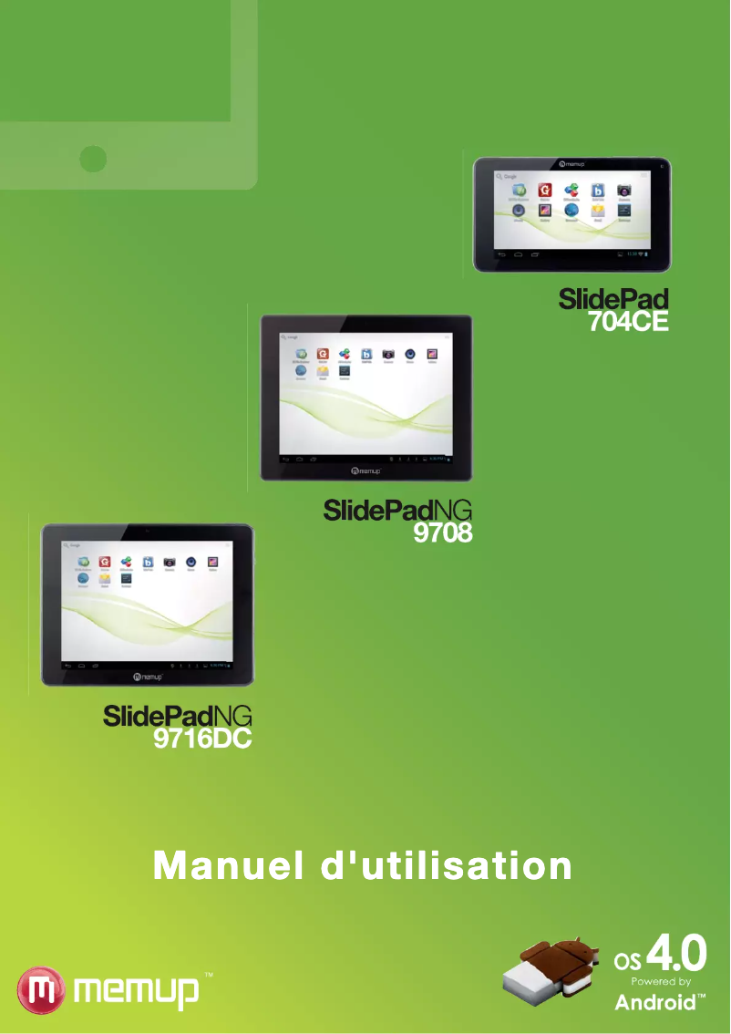 Page 1 of the manual User Manual Memup SlidePad 704 CE