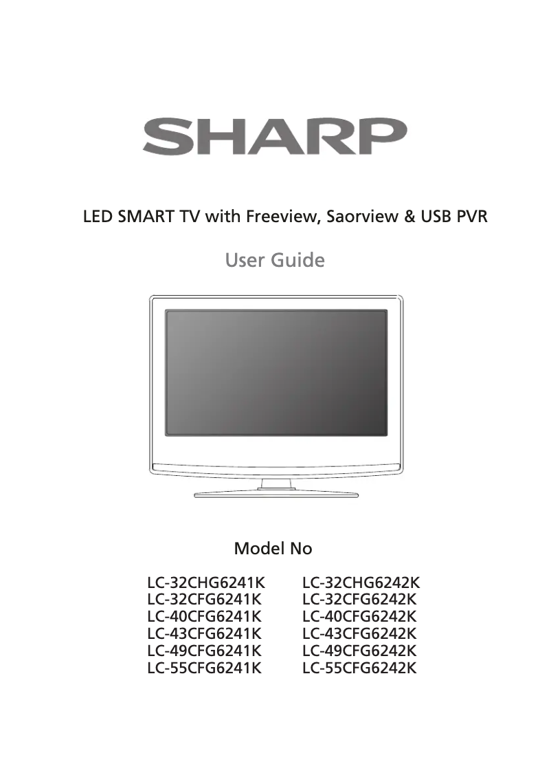 Image de la première page du manuel de l'appareil LC-55CFG6241K