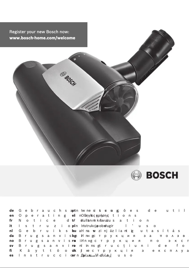 Page n°1 - Manuel utilisateur Bosch BGS5ZOOO2