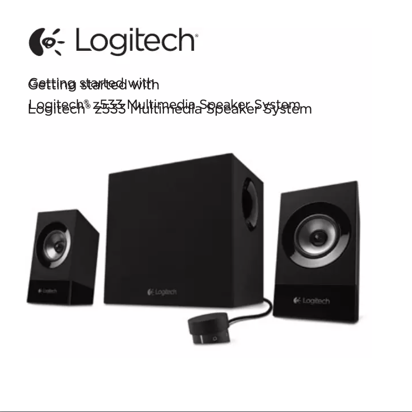 Page n°1 - Manuel utilisateur Logitech Z537