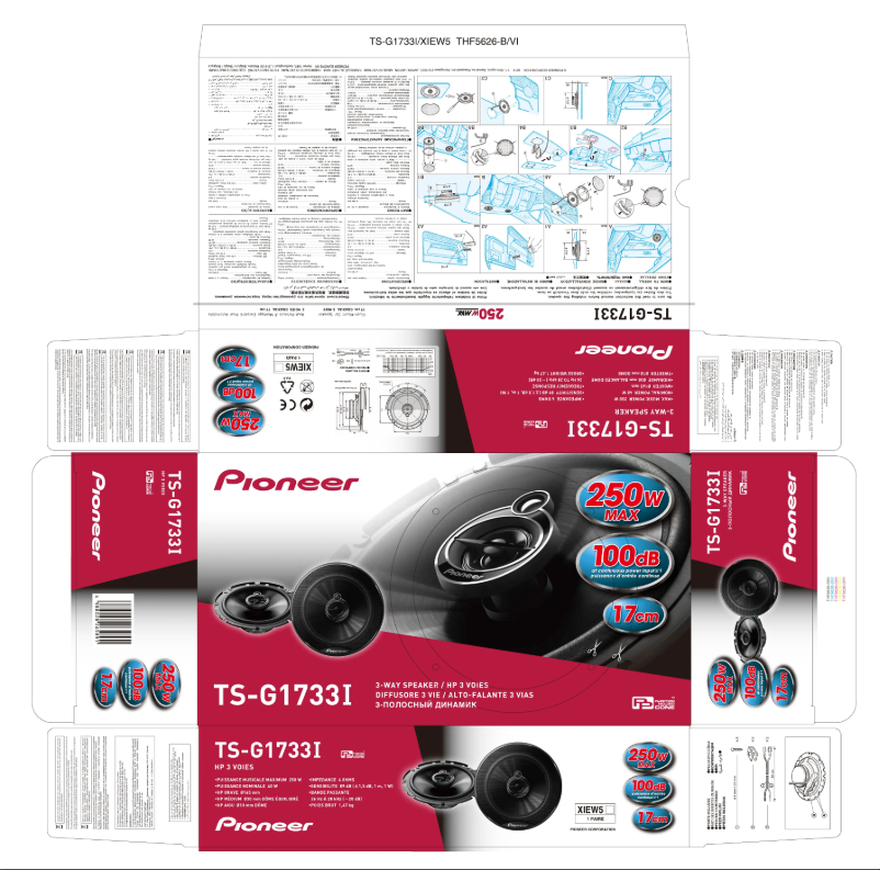 Page 1 de la notice Manuel utilisateur Pioneer TS-G1733i