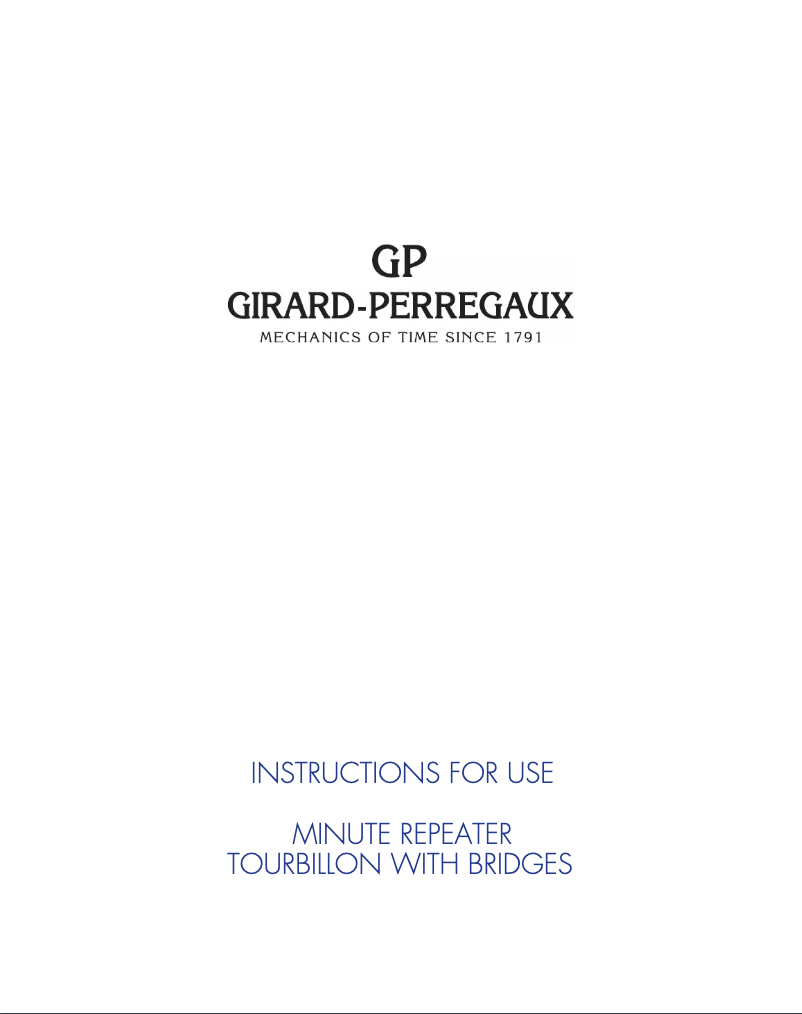 Page 1 de la notice Manuel utilisateur Girard-Perregaux Bridges 99820-53-002-BA6A