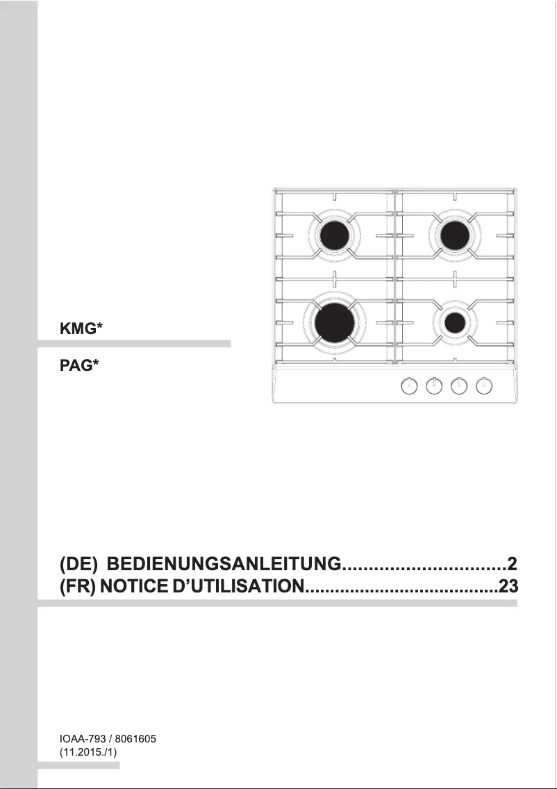 Page 1 de la notice Manuel utilisateur Amica KMG 13167 E